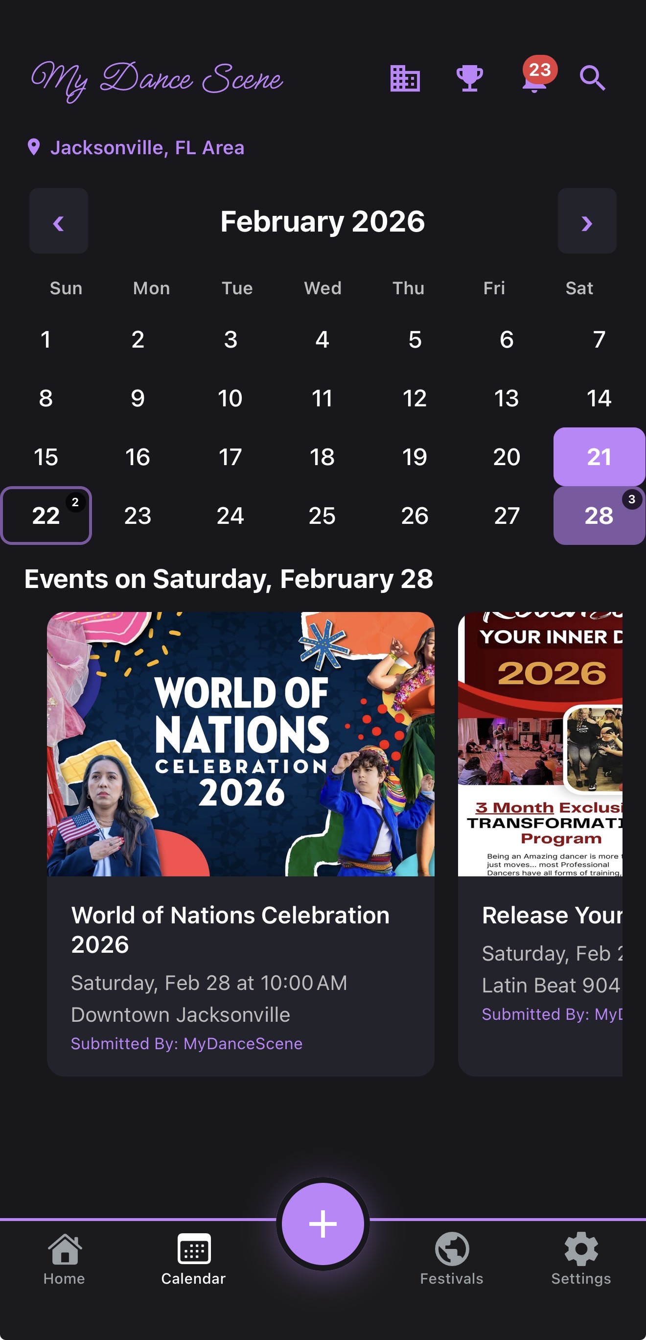 Event calendar